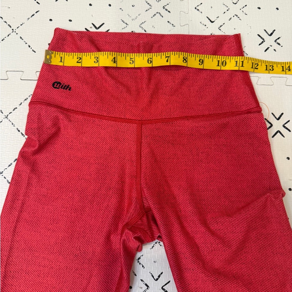Peloton x WITH red heather cropped leggings S - Picture 4 of 7
